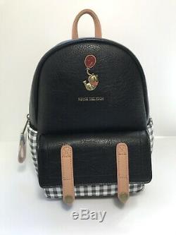 Disney Loungefly Classic Winnie The Pooh Black Plaid Mini Backpack