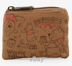 Disney Loungefly Classic Winnie the Pooh Bees Satchel Crossbody Bag & Coin Purse