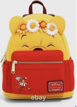 Disney Loungefly Winnie The Pooh Floral Crown Mini Backpack NWT