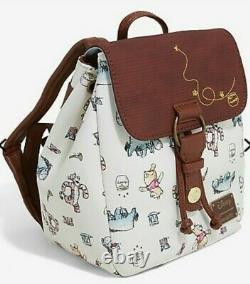 Disney Loungefly Winnie the Pooh Backpack Mini Bag Character Sketches NEW