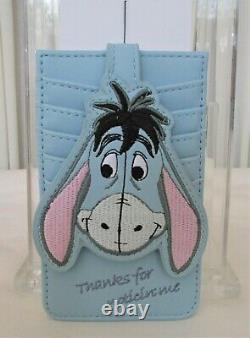 Disney Loungefly Winnie the Pooh Eeyore Mini Backpack Figural & Card Holder NWT