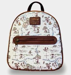 Disney Loungefly Winnie the Pooh Hundred Acre Woods Map Cute Mini Backpack Bag