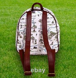 Disney Loungefly Winnie the Pooh Hundred Acre Woods Map Cute Mini Backpack Bag