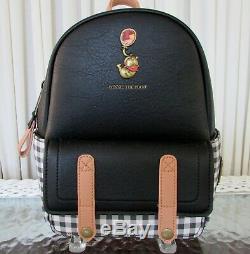 Disney Loungefly Winnie the Pooh Mini Backpack Plaid & Cardholder NWT