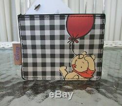 Disney Loungefly Winnie the Pooh Mini Backpack Plaid & Cardholder NWT