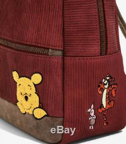 Disney Loungefly Winnie the Pooh Mini Corduroy Backpack Bag NWT