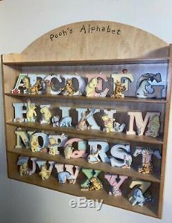 Disney Michel & Company Classic Winnie The Pooh Alphabet & Shelf All 26 Letters