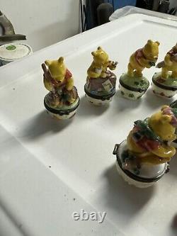 Disney Midwest of Cannon Falls Lot of 10 Diff Classic Pooh Trinket Boxes