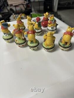 Disney Midwest of Cannon Falls Lot of 10 Diff Classic Pooh Trinket Boxes