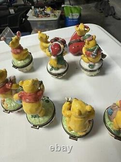 Disney Midwest of Cannon Falls Lot of 10 Diff Classic Pooh Trinket Boxes