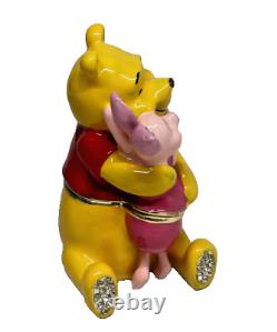 Disney Parks Arribas Brothers Winnie the Pooh & Piglet Jeweled Trinket Box