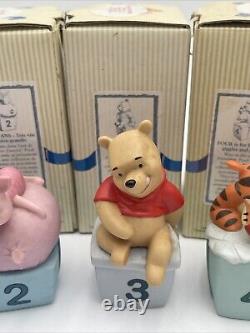 Disney Pooh And Friends Celebrate Birthdays Figurines Complete Set 0-9