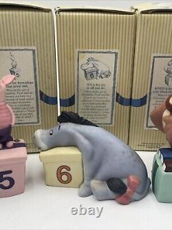 Disney Pooh And Friends Celebrate Birthdays Figurines Complete Set 0-9