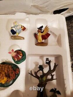 Disney Pooh Spooktacular Halloween Village Accessories Figurines 8 pcs Rare