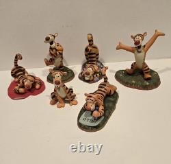 Disney Pooh Tigger Figurines, Hand Crafted, Collectible Glazed Porcelain READ