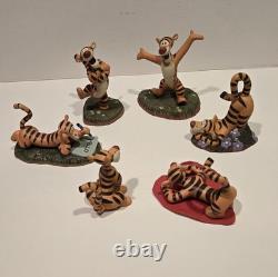 Disney Pooh Tigger Figurines, Hand Crafted, Collectible Glazed Porcelain READ