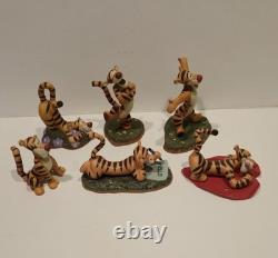 Disney Pooh Tigger Figurines, Hand Crafted, Collectible Glazed Porcelain READ
