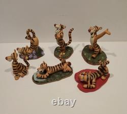 Disney Pooh Tigger Figurines, Hand Crafted, Collectible Glazed Porcelain READ