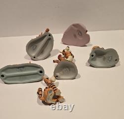 Disney Pooh Tigger Figurines, Hand Crafted, Collectible Glazed Porcelain READ