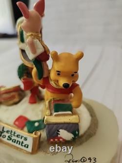 Disney Ron Lee Pooh Piglet Sculpture Letters To Santa 550/1500