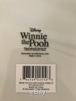 Disney Sketchbook Winnie The Pooh 16 piece set Dinner & Salad Plates Bowls Mugs