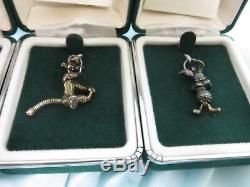Disney Sterling Silver Charm Bracelet with 6 Charms Winnie the Pooh & 5 others