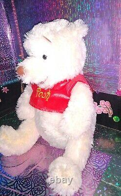 Disney Store Authentic Original Fuzzy Winnie The Pooh Cream Color 14 Plush