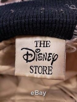 Disney Store Denim Varsity Jacket Winnie the Pooh Lined Embroidered