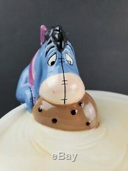 Disney Store Europe Eeyore MILK AND COOKIES Cookie Jar Winnie The Pooh RARE