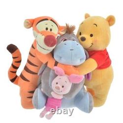 Disney Store Japan Winnie the Pooh Plush Doll Happy Hug Pooh & Friends Eeyore