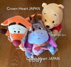 Disney Store Japan Winnie the Pooh Plush Doll Happy Hug Pooh & Friends Eeyore