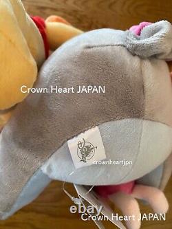 Disney Store Japan Winnie the Pooh Plush Doll Happy Hug Pooh & Friends Eeyore