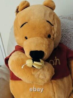 Disney Store Winnie The Pooh 32 Jumbo GIANT Plush Bear with Bee