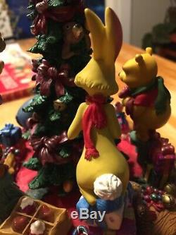 Disney Store Winnie The Pooh And Friends Music Box Christmas Tree Figurine
