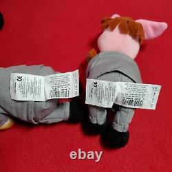 Disney Store Winnie The Pooh & Gang as the Beatles 1964 MOP TOP Bean Bag Plush