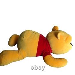 Disney Store Winnie the Pooh Bear Plush Sleeping Floppy Laying Down 35 Long