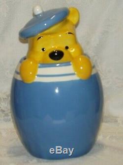 Disney Store Winnie the Pooh Peek a Boo Blue Canister Set NEW in BOX