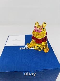 Disney Swarovski Crystal Winnie the pooh with pink butterfly on his nose