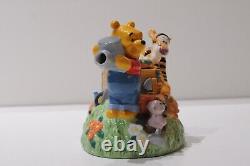Disney Tea Pot Winnie The Pooh In Garden Parcelain Figurine With Box