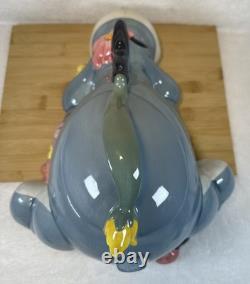 Disney -Vintage- Eeyore Flowers Cookie Jar Figurine -1990's Nice condition