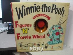 Disney WINNIE THE POOH 1964 Chein ferris wheel toy playset windup MIB unused OSS