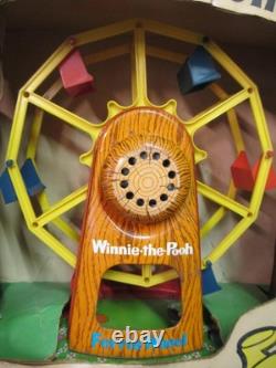 Disney WINNIE THE POOH 1964 Chein ferris wheel toy playset windup MIB unused OSS