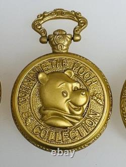 Disney WINNIE THE POOH Limited Edition Collector's Pocket Watches Set of 3 Mint