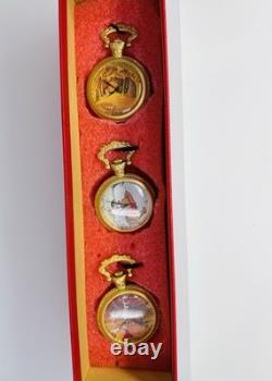 Disney WINNIE THE POOH Limited Edition Collector's Pocket Watches Set of 3 Mint
