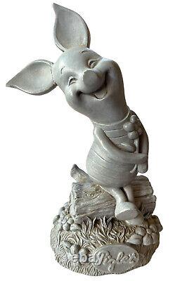 Disney White Swan Winnie the Pooh & Piglet Heavy Resin Garden Statues Figurines