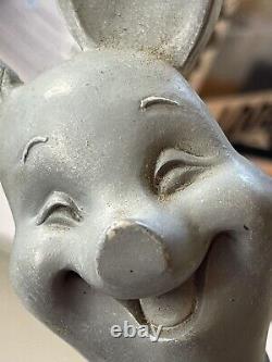 Disney White Swan Winnie the Pooh & Piglet Heavy Resin Garden Statues Figurines