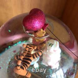 Disney Winni the Pooh Snow globe Music Box Dome Tiger Piglet Rare