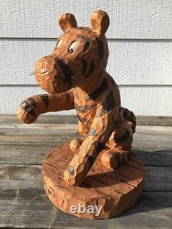 Disney Winnie The Pooh 75th Anniversary Tigger Big Fig Statue Faux Wood New