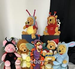 Disney Winnie The Pooh 9 Plush Love Bug Tigger / Piglet / Lady Bug 7 Pc