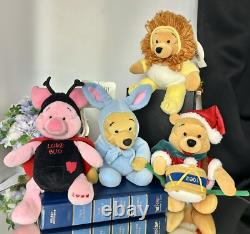 Disney Winnie The Pooh 9 Plush Love Bug Tigger / Piglet / Lady Bug 7 Pc
